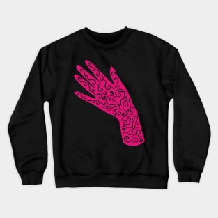 Pink Henna Hand | Cherie's Art(c) 2021 Crewneck Sweatshirt